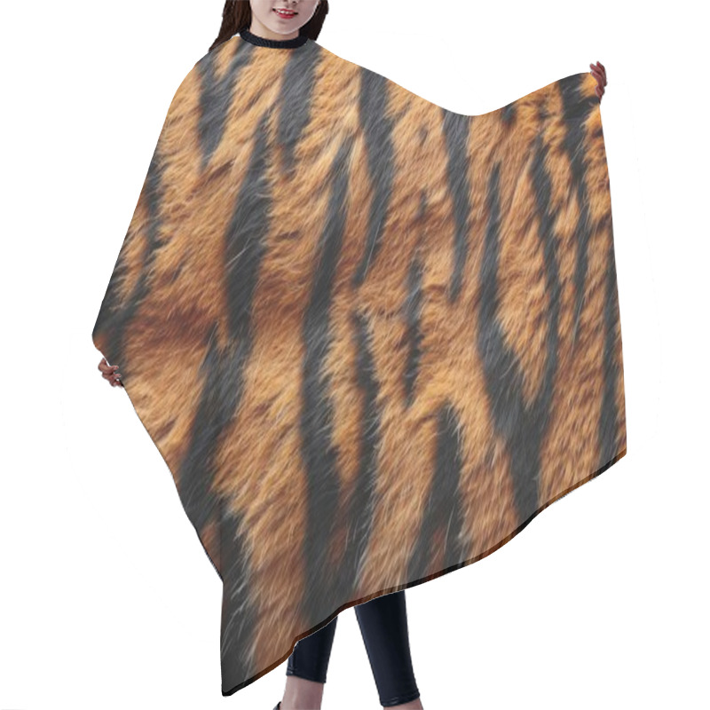 Personality  Close-up Of A Tiger's Fur Displaying Vibrant Orange And Black Stripes. Hair Cutting Cape