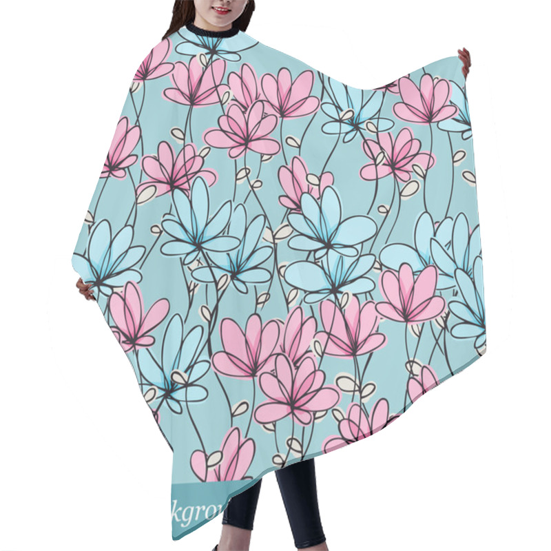 Personality  Flower Background Hair Cutting Cape