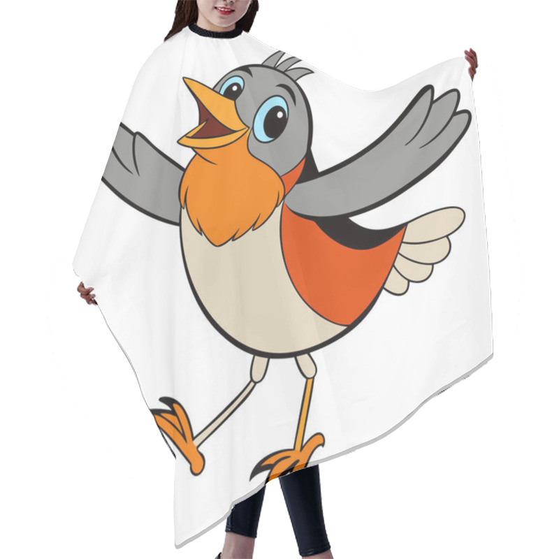 Personality  American Robin Birds Vector Illustration Hair Cutting Cape