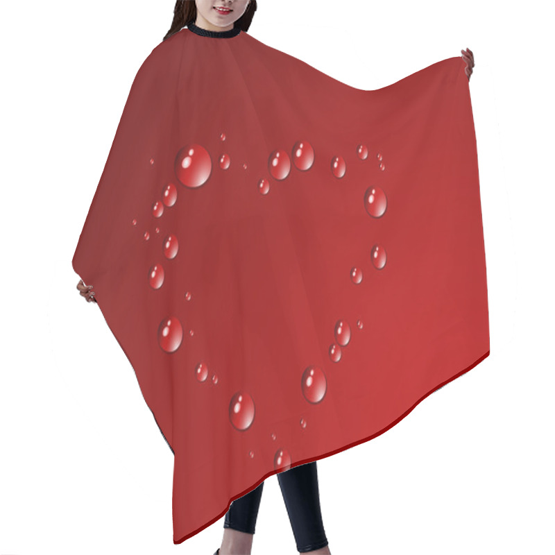 Personality  Heart Drops Hair Cutting Cape