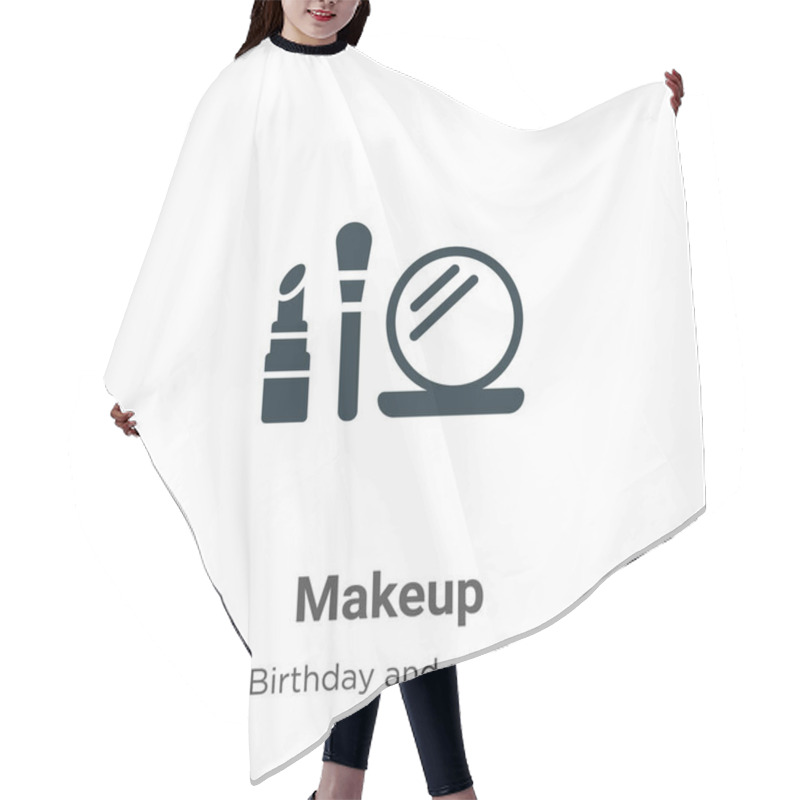 Personality  Makeup Vector Icon On White Background. Flat Vector Makeup Icon Symbol Sign From Modern Birthday And Party Collection For Mobile Concept And Web Apps Design. Hair Cutting Cape