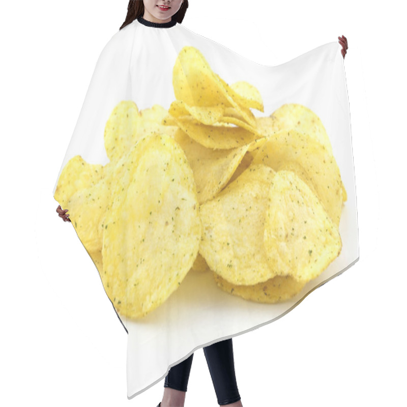 Personality  Potato Chips Isolated Hair Cutting Cape