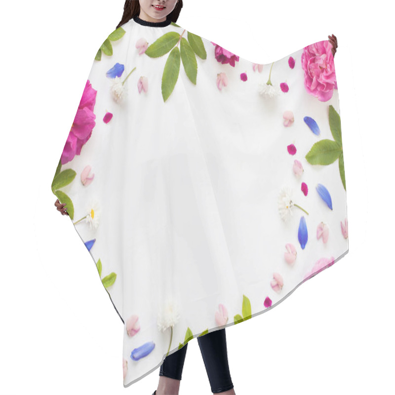 Personality  Romantic Flower Round Frame Hair Cutting Cape