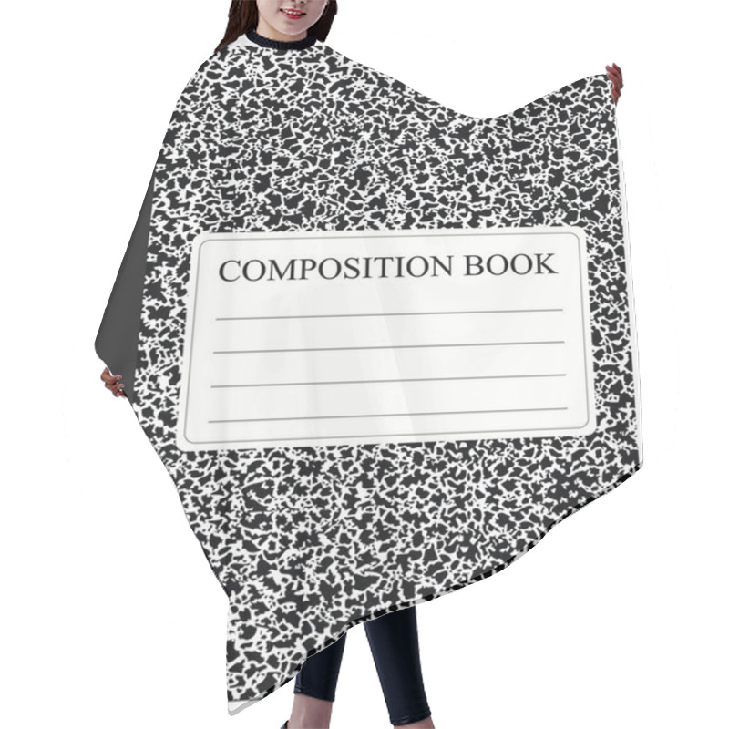 Personality  Black Composition Book Hair Cutting Cape