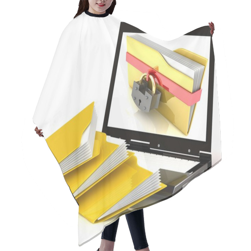 Personality  Laptop Protect Data Hair Cutting Cape