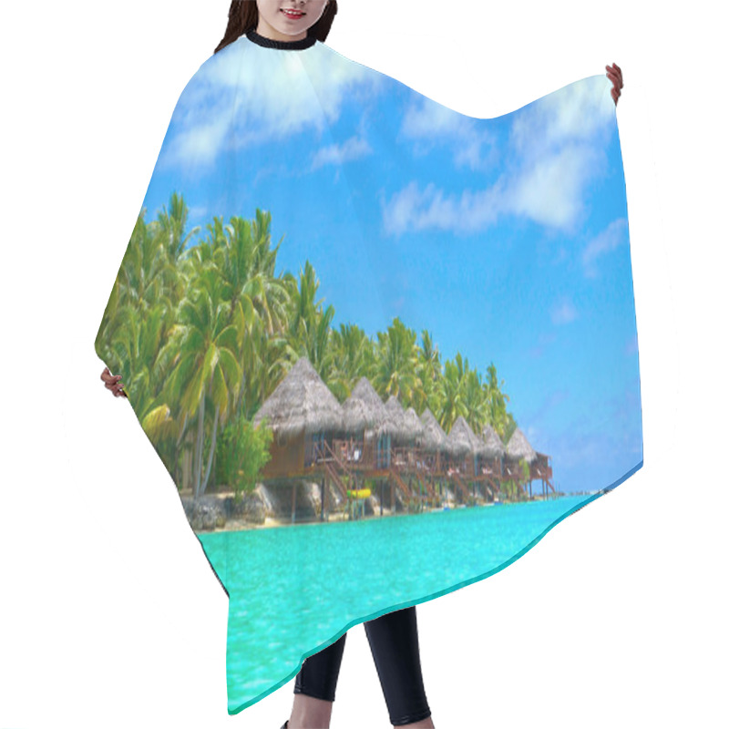 Personality  Beautiful Luxury Overwater Villas Face The Stunning Turquoise Ocean Water. Hair Cutting Cape