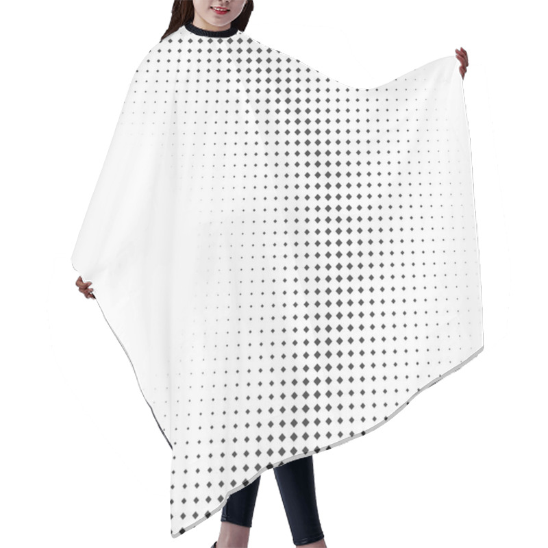 Personality  Abstract Halftone Texture With Rhombuses. Hair Cutting Cape