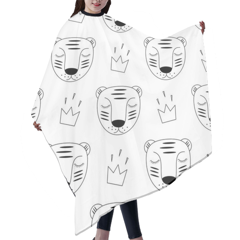 Personality   Tigers Seamless Pattern Hair Cutting Cape