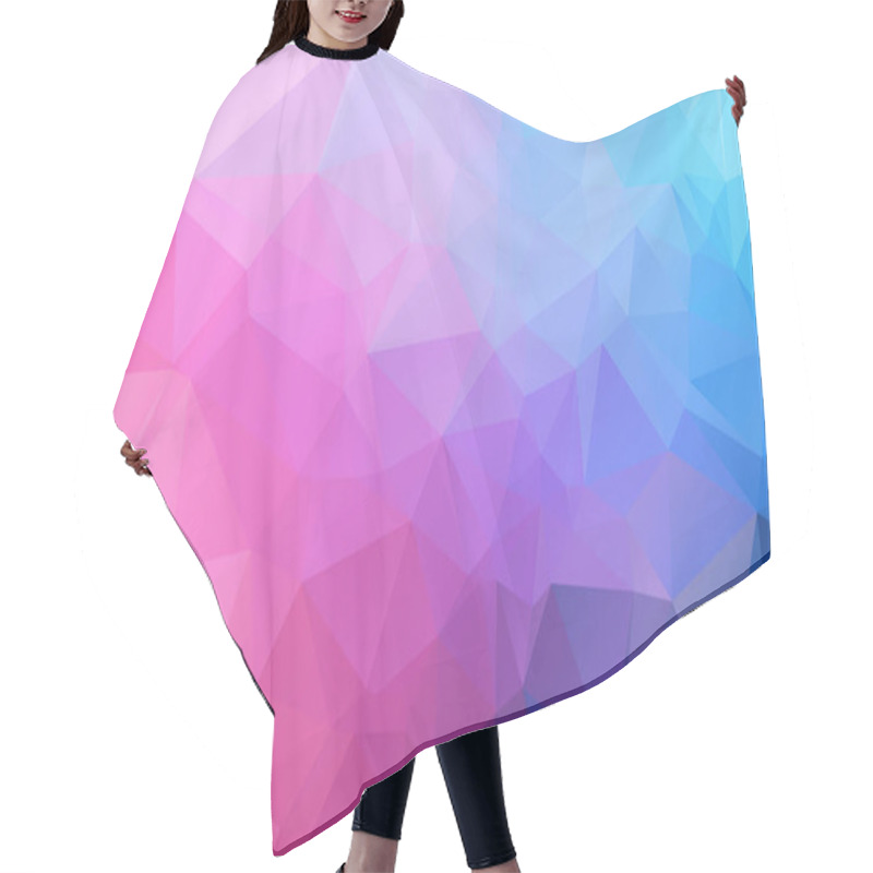 Personality  Vector Abstract Irregular Polygon Background With A Triangle Pattern In Full Multi Color - Rainbow Spectrum Hair Cutting Cape