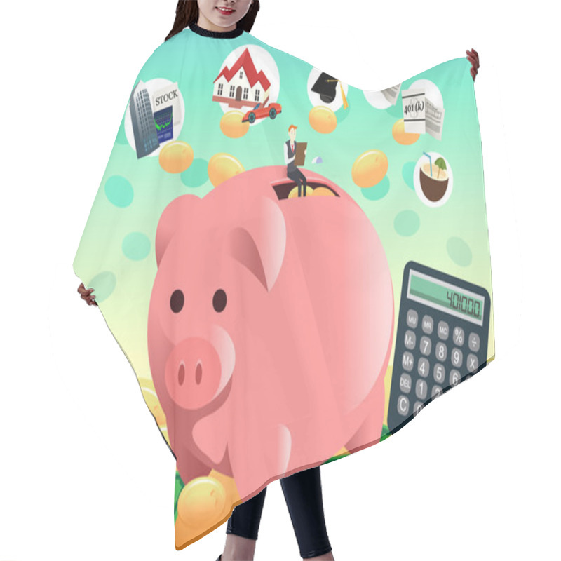 Personality  Future Financial Planning Concept Hair Cutting Cape