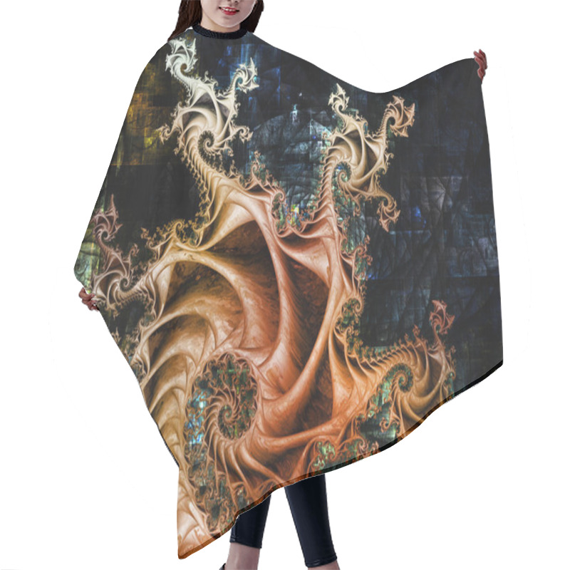 Personality  Elegance Of Fractal Motion Hair Cutting Cape