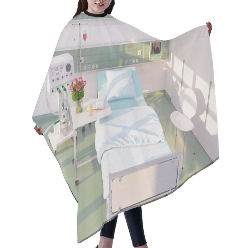 Personality  3d Render - Empty Hospital Room Hair Cutting Cape