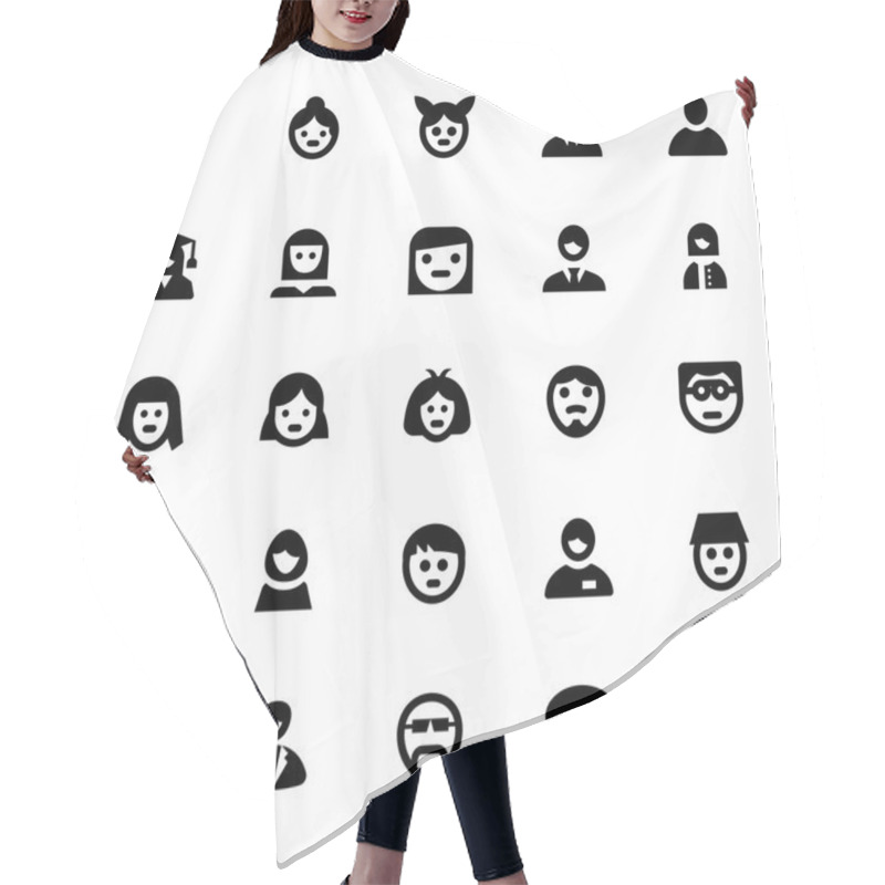 Personality  People Avatars Vector Icons 1 Hair Cutting Cape