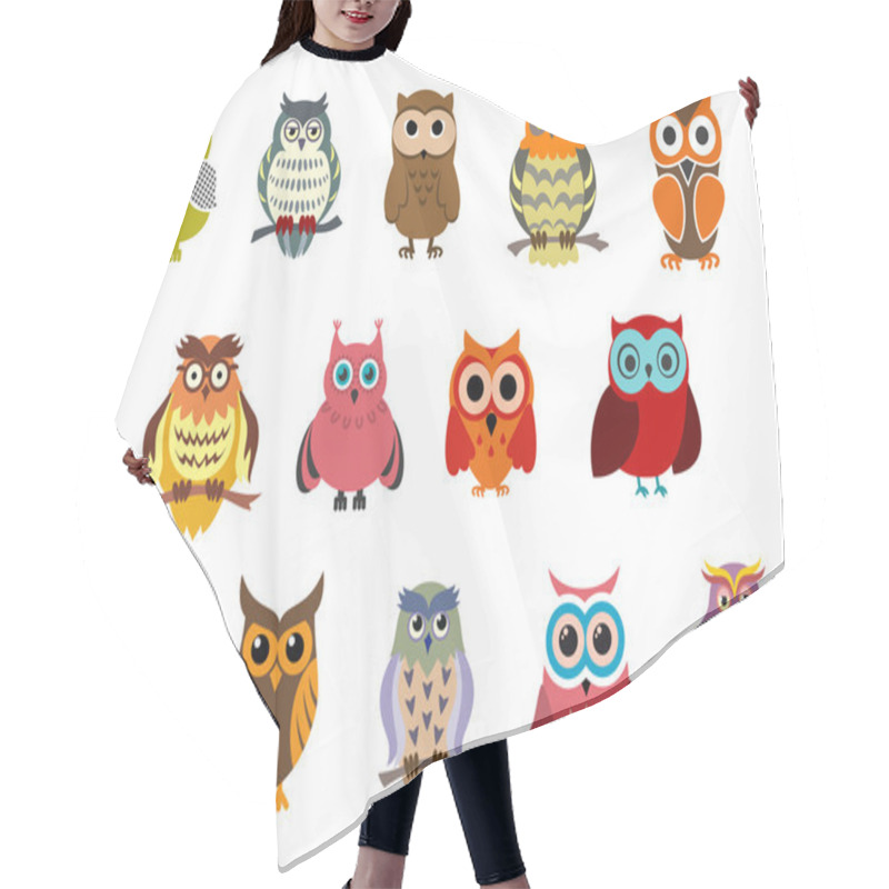 Personality  Cartoon Cute Owl Birds Hair Cutting Cape