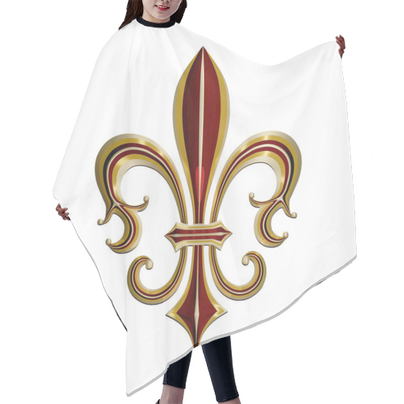 Personality  Fleur De Lis 3d Render 3d Illustration Isolated Hair Cutting Cape