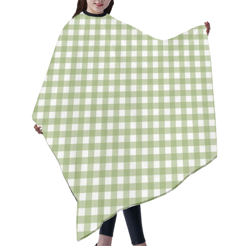 Personality  Green Tablecloth Pattern Hair Cutting Cape