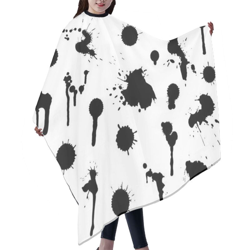 Personality  Set Of Blots And Stains. Hair Cutting Cape