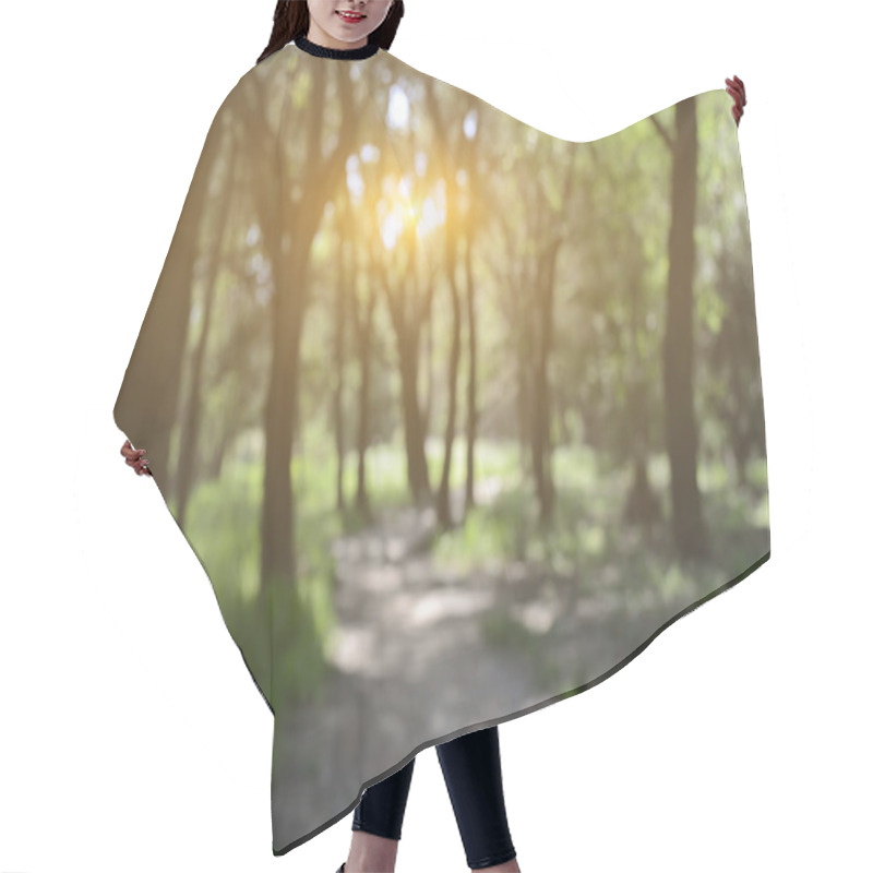 Personality  Blurred Nature Background Hair Cutting Cape