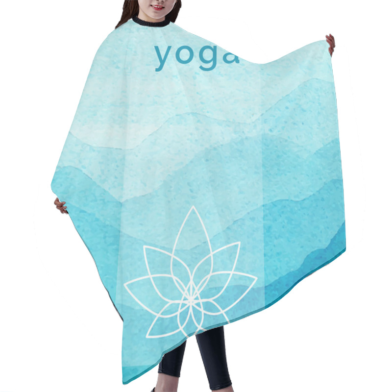 Personality  Poster For Yoga Class With A Nature Backdrop. Hair Cutting Cape