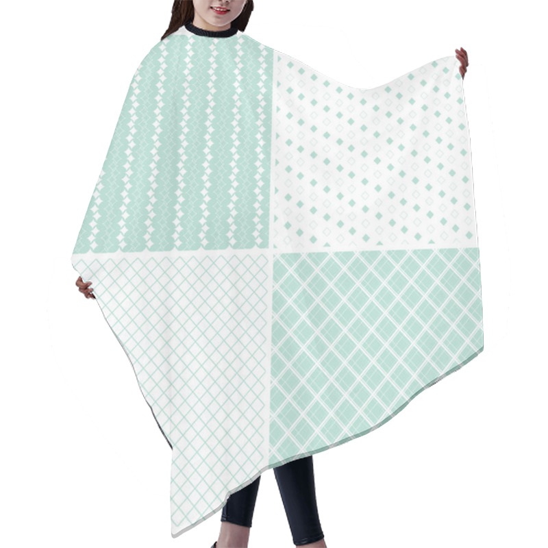 Personality  Geometric Seamless Patterns, Mint Hair Cutting Cape