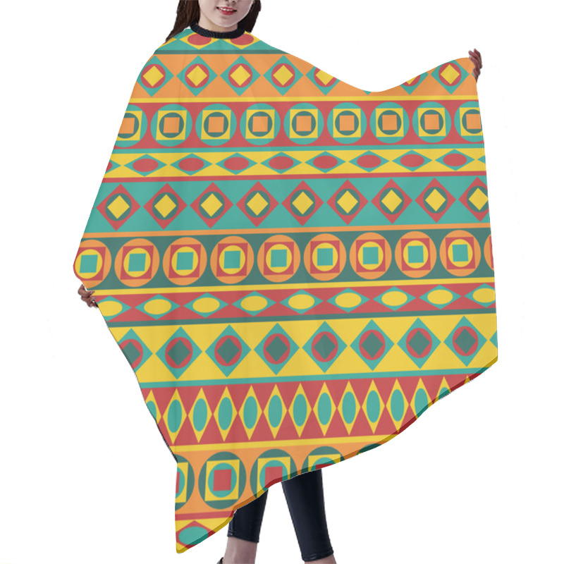 Personality  Seamless Pattern With Ethnic Ornament Hair Cutting Cape