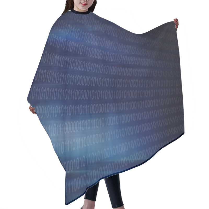 Personality  Abstract Technology Background Of Binary Code Tunnel Hair Cutting Cape