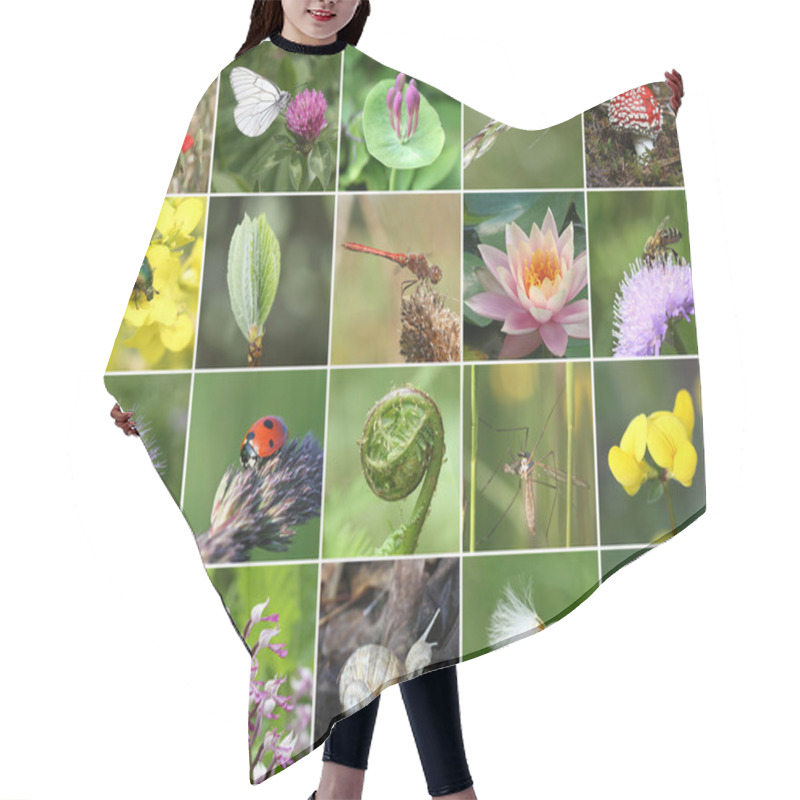 Personality  Biodiversity Collage Hair Cutting Cape