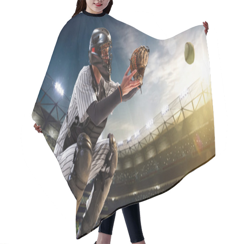 Personality  Professional Baseball Player In Action Hair Cutting Cape