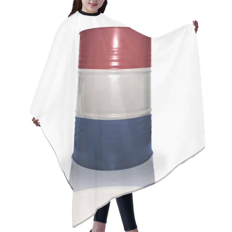 Personality  Barrel With Dutch Flag On The White Background Hair Cutting Cape