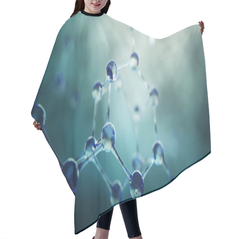 Personality  3d Illustration Of Molecule Model  Hair Cutting Cape