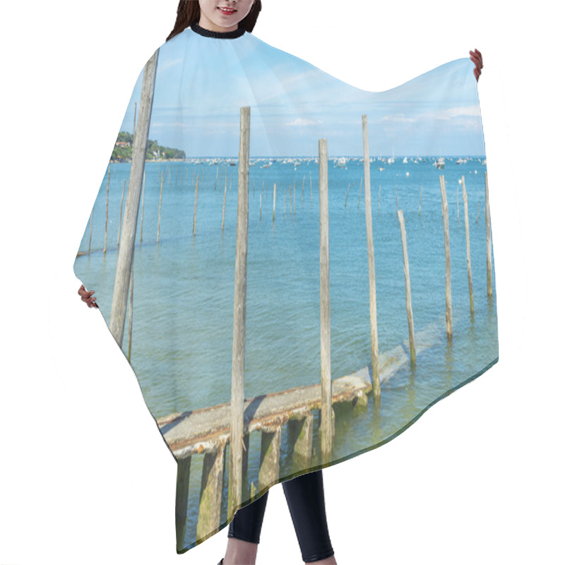 Personality  Wooden Piers By The Sea Shore Hair Cutting Cape