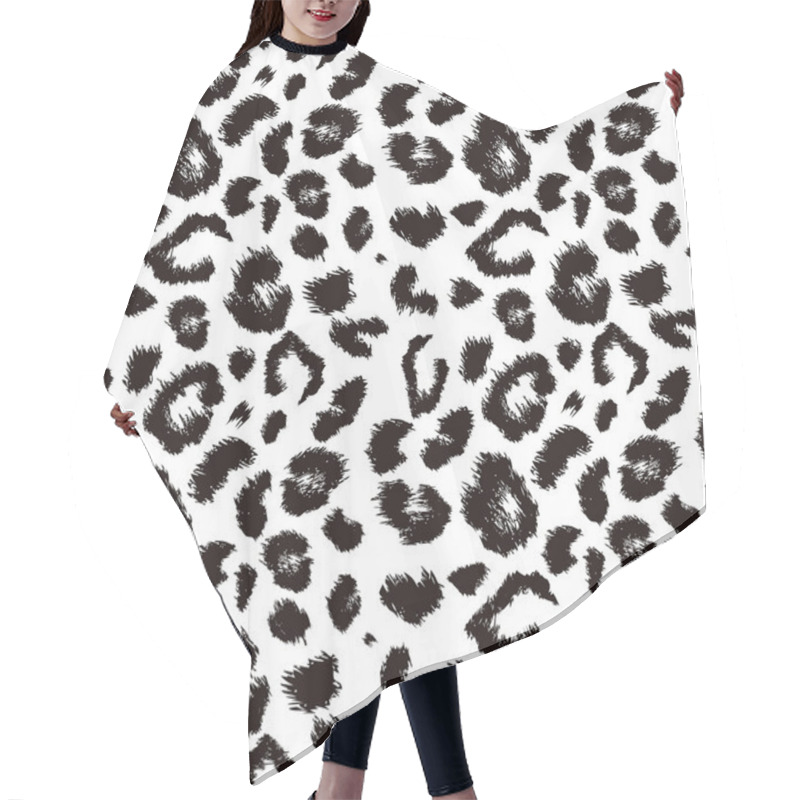 Personality  Sexy Hearts With Leopard Print Pattern. Hair Cutting Cape