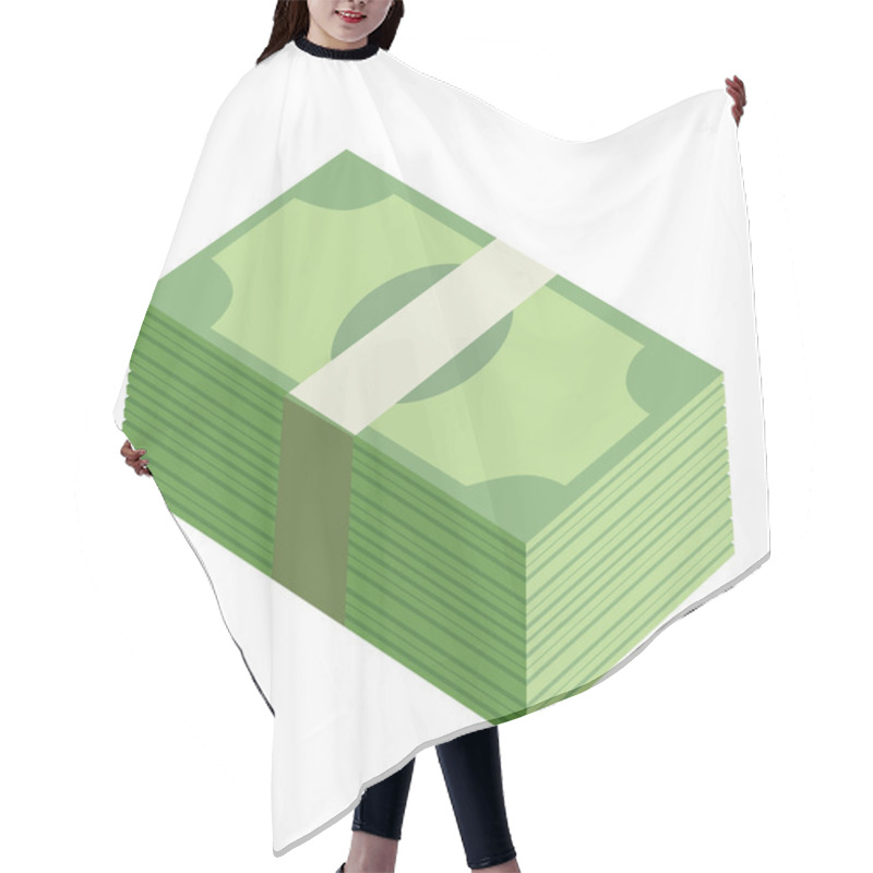 Personality  Piles Of Green Banknotes Hair Cutting Cape