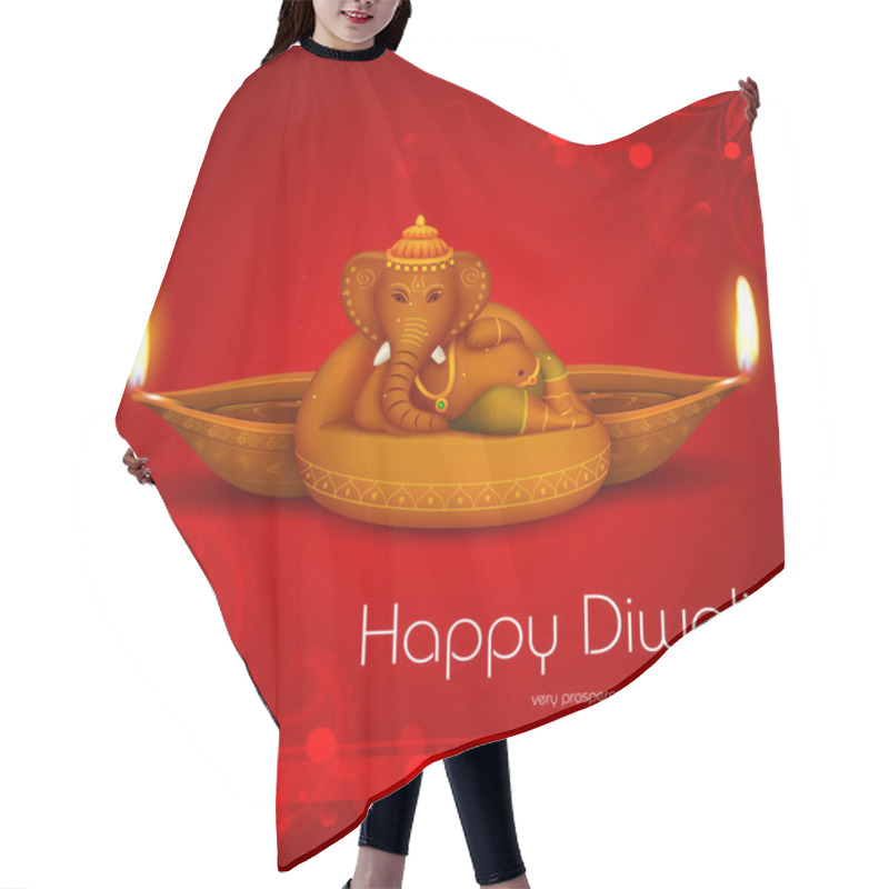 Personality  Diwali Holiday Background Hair Cutting Cape