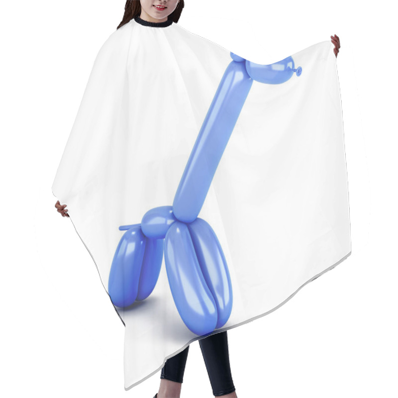 Personality  Blue Balloon Animal Giraffe On White Hair Cutting Cape