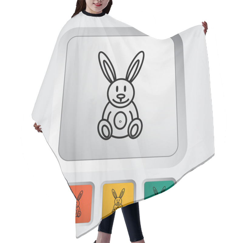 Personality  Rabbit Toy Hair Cutting Cape