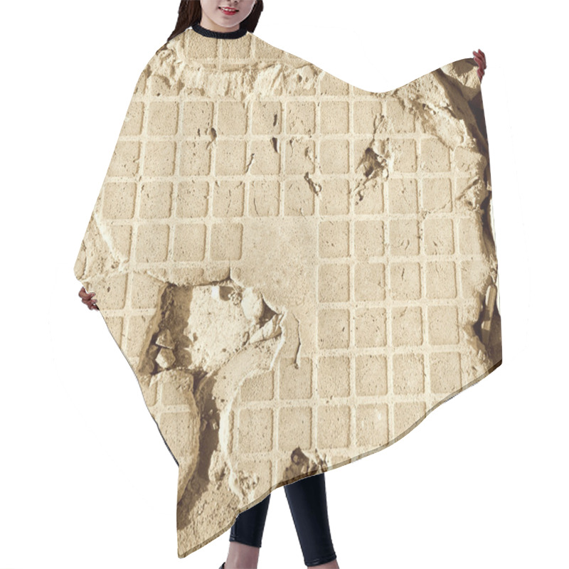 Personality  Cement Blasted Tile Hair Cutting Cape