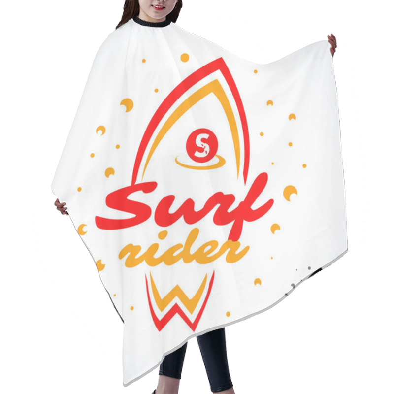 Personality  Surf Rider Lettering Poster Hair Cutting Cape