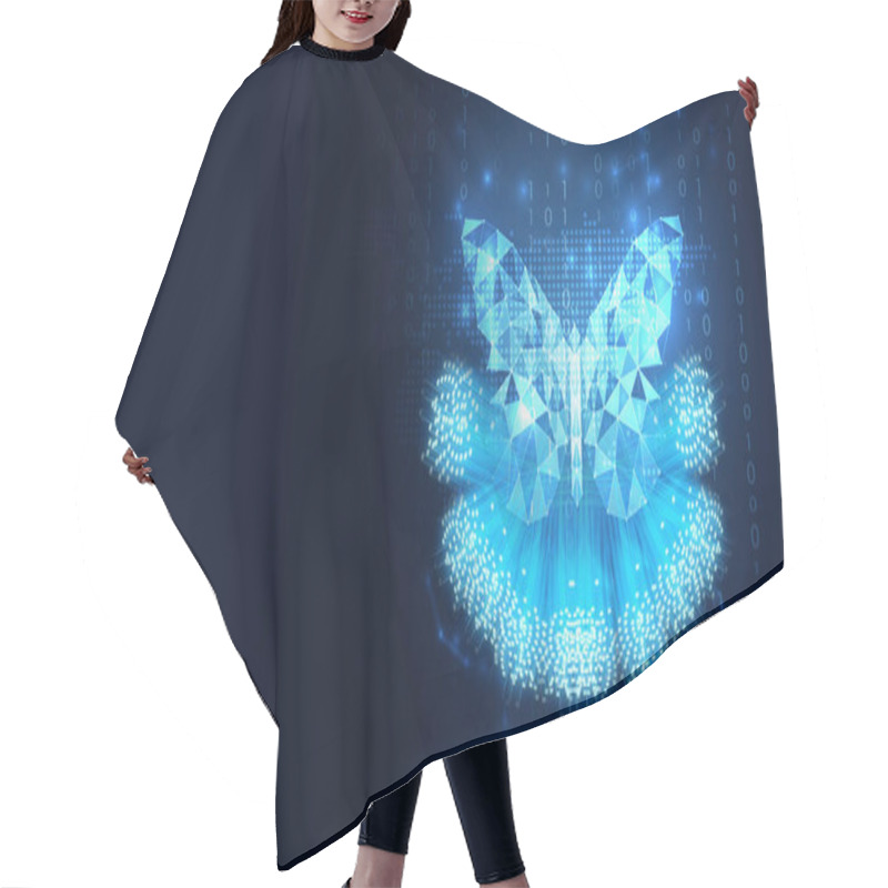 Personality  Butterfly Data Transformation, Big Data, IoT, Internet Of Things, Data Flow Hair Cutting Cape