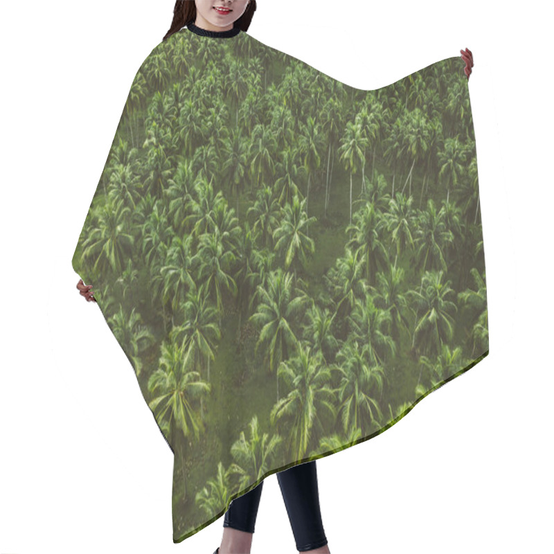 Personality  Tropical Coconut Trees Forest Hair Cutting Cape