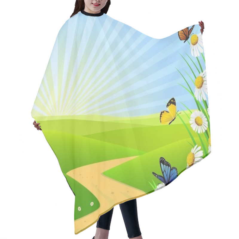 Personality  Nature Background Hair Cutting Cape