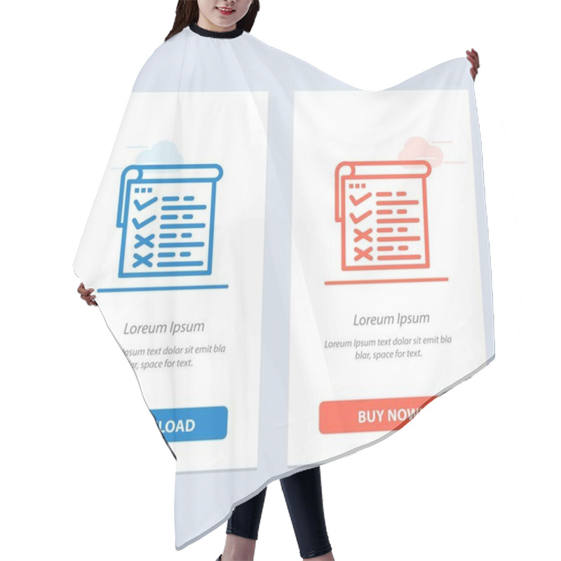 Personality  Checklist, Testing, Report, Qa  Blue And Red Download And Buy No Hair Cutting Cape