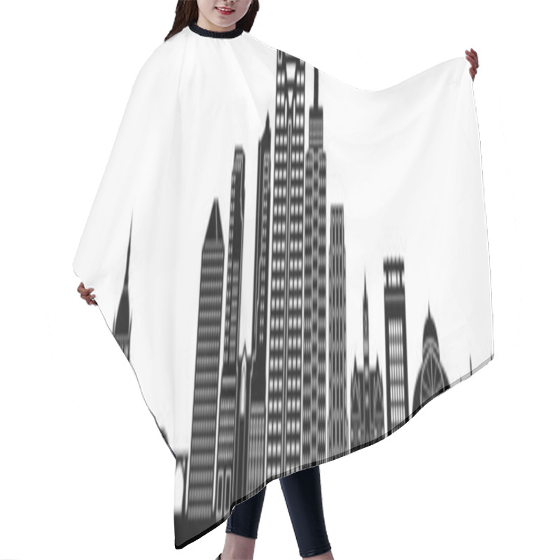 Personality  SAINT PAUL City Minnesota Skyline Silhouette Cityscape Vector Hair Cutting Cape