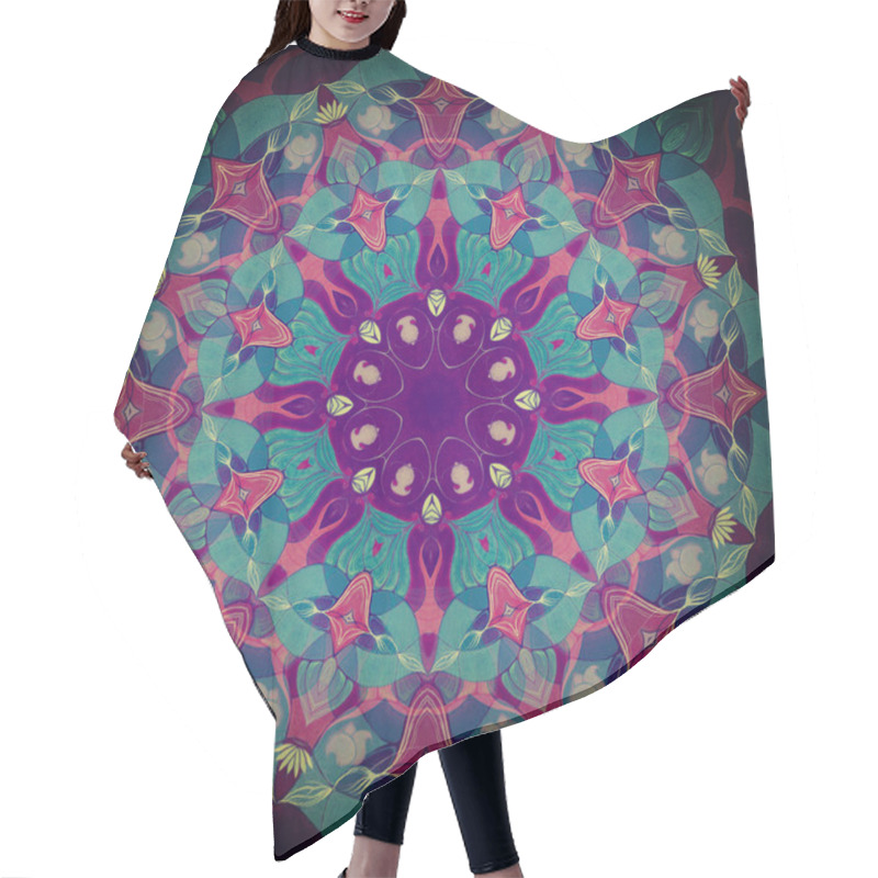 Personality  Mandala Emerald Green Flower Hair Cutting Cape