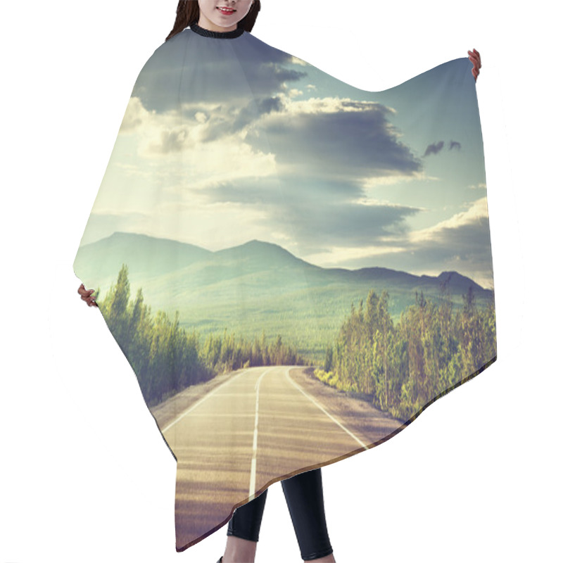 Personality  Road In Mountains Hair Cutting Cape