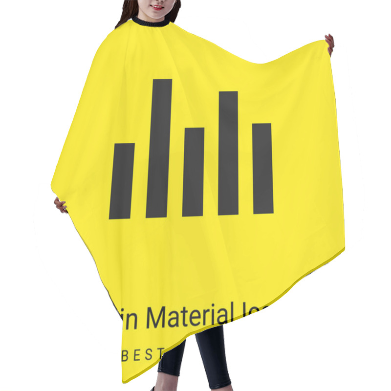 Personality  Bars Minimal Bright Yellow Material Icon Hair Cutting Cape