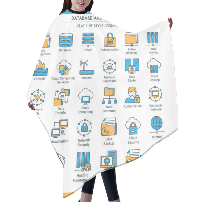 Personality  Database And Networking Icons 1 Hair Cutting Cape