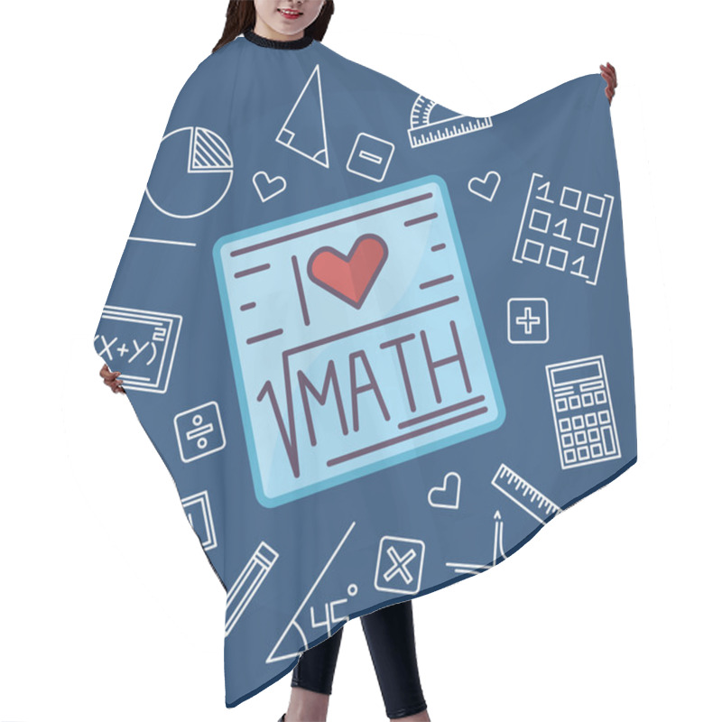 Personality  Math Education Vector Background Hair Cutting Cape