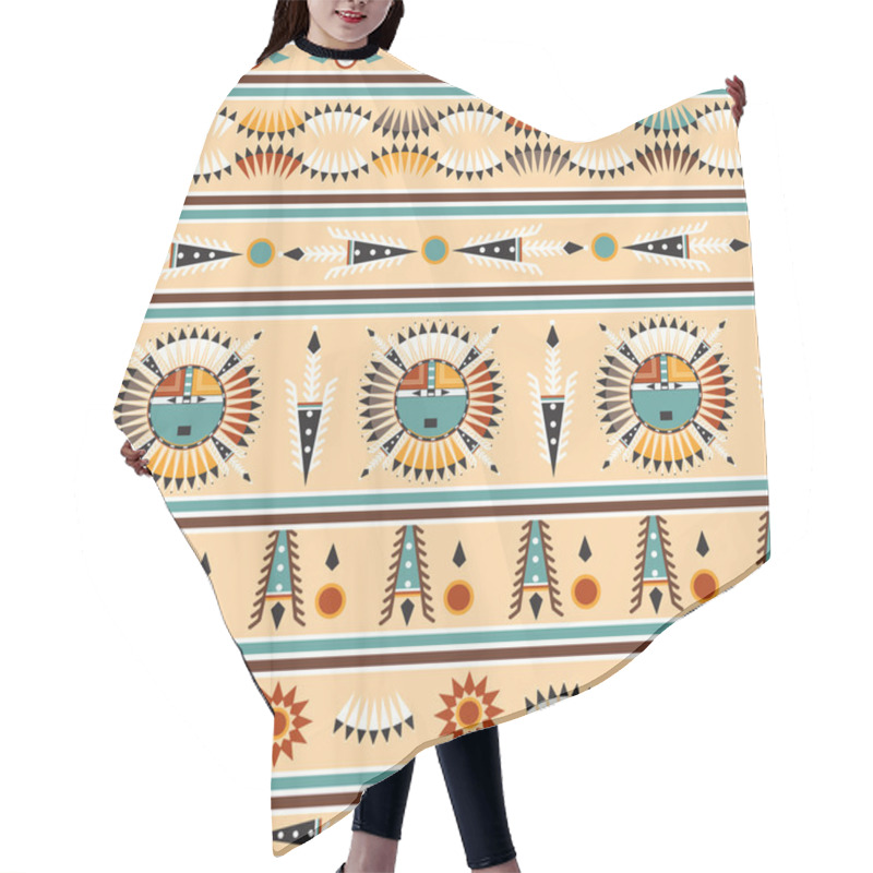 Personality  Seamless Navajo Pattern Hair Cutting Cape