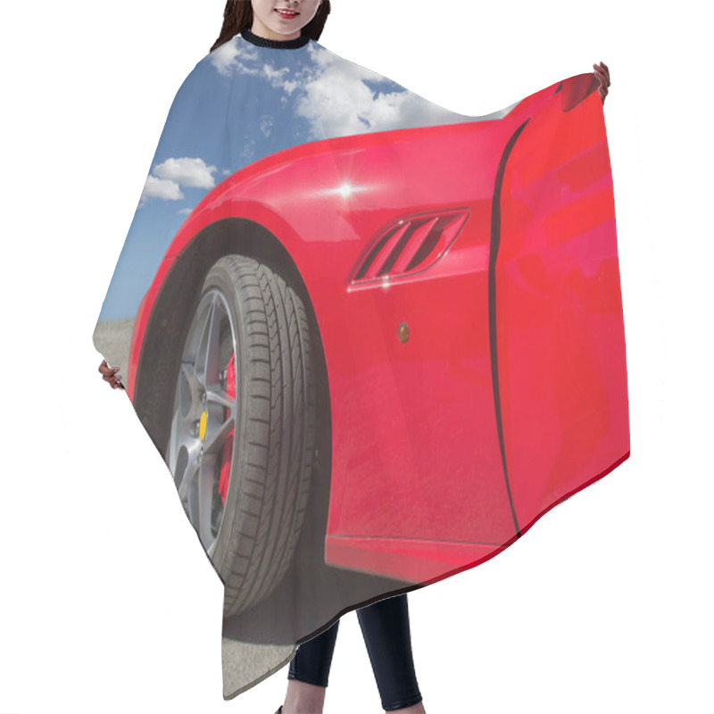 Personality  Red Sports Car Hair Cutting Cape